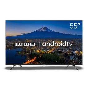 Smart TV AIWA 55” Android 4K Borda Ultrafina Dolby Vision&Atmos AWS-TV-55-BL-01-A