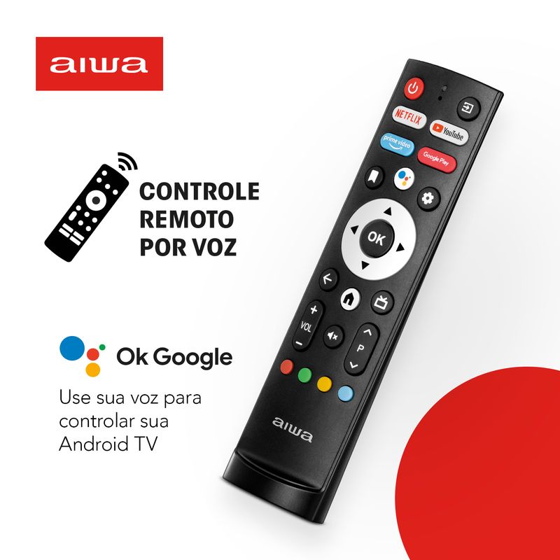 Smart TV Aiwa 32” Android, HD, Comando de voz, Dolby Áudio Smart TV Aiwa 32” Android, HD, Comando de voz, Dolby Áudio