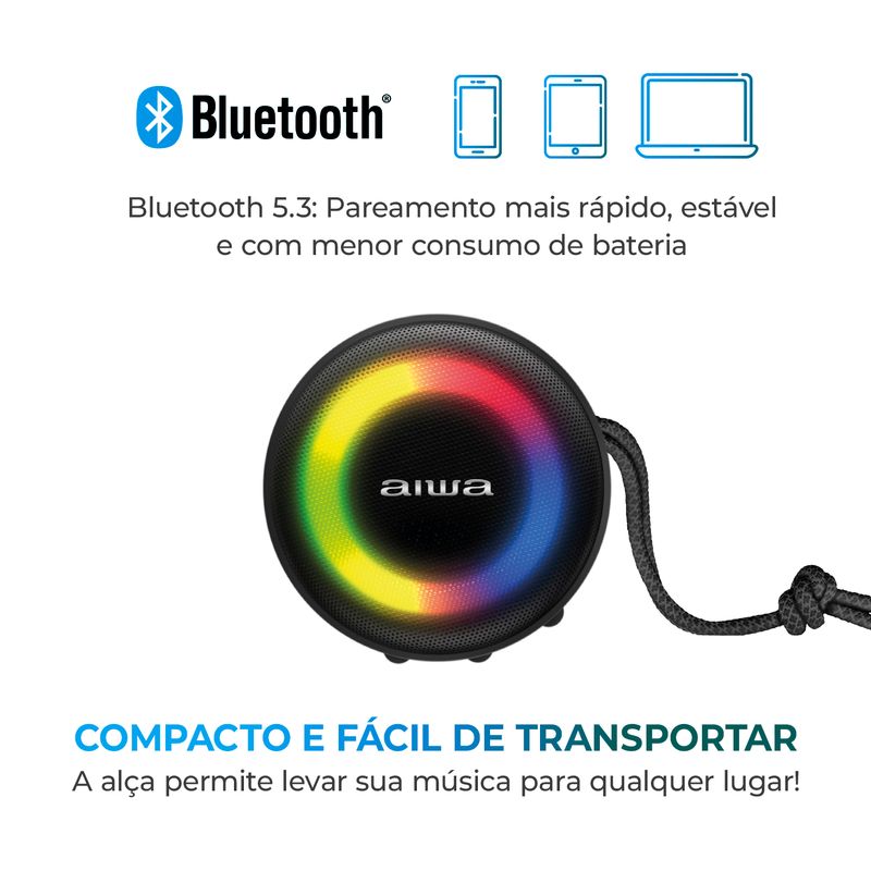 Caixa-de-Som-Speaker-AIWA-compacto