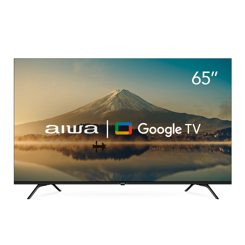 Smart TV AIWA 65” GOOGLE TV 4K Comando de voz Dolby Vision&Atmos AWS-TV-65 -BL-01-G