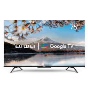 Smart TV AIWA 75” GOOGLE TV 4K Comando de voz Dolby Vision&Atmos AWS-TV-75-BL-01-G