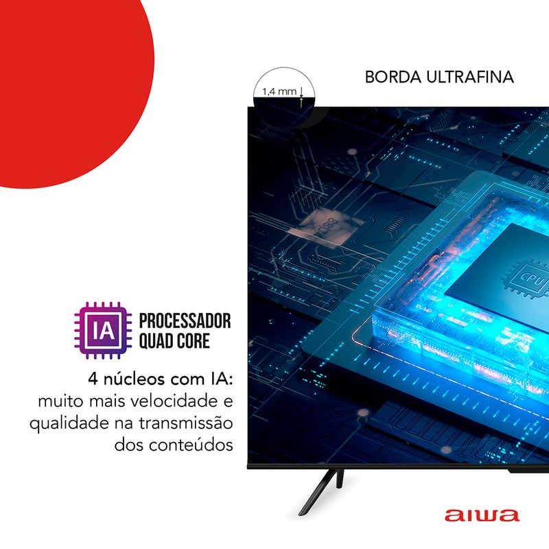 Smart-TV-75--Google-TV-4k-Aiwa-processador-Quad-Core