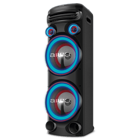 Torre de Som AIWA T2W-01 2200W 2 Woofers 10" BT RGB USB FM DJ