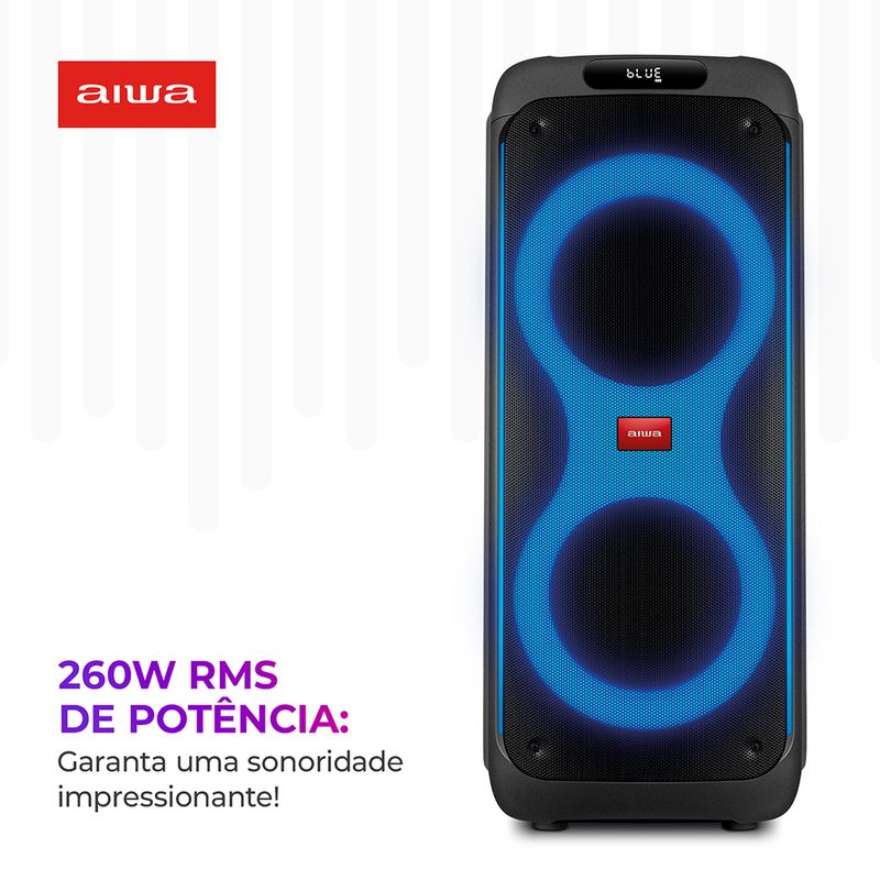 Caixa-de-Som-PartyBox-AIWA-com-260W-RMS