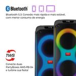 Caixa-de-Som-PartyBox-AIWA-conexao-bluetooth-5.3
