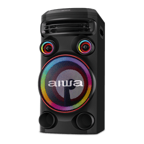 Torre de Som AIWA T1W-02 1600W 1Woofer10" BT RGB USB FM DJ