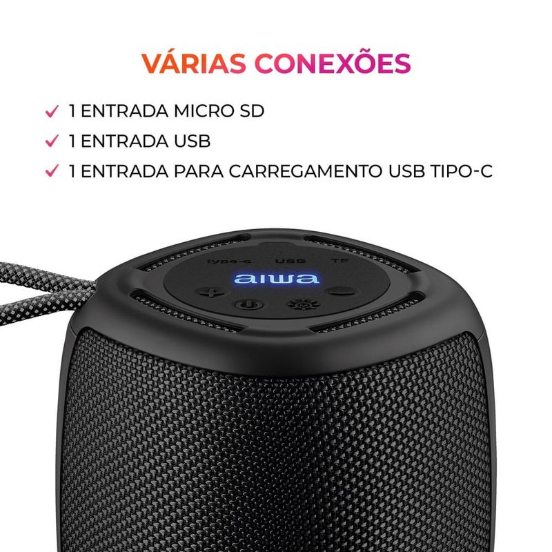 Caixa-de-Som-Speaker-AIWA-varias-entradas