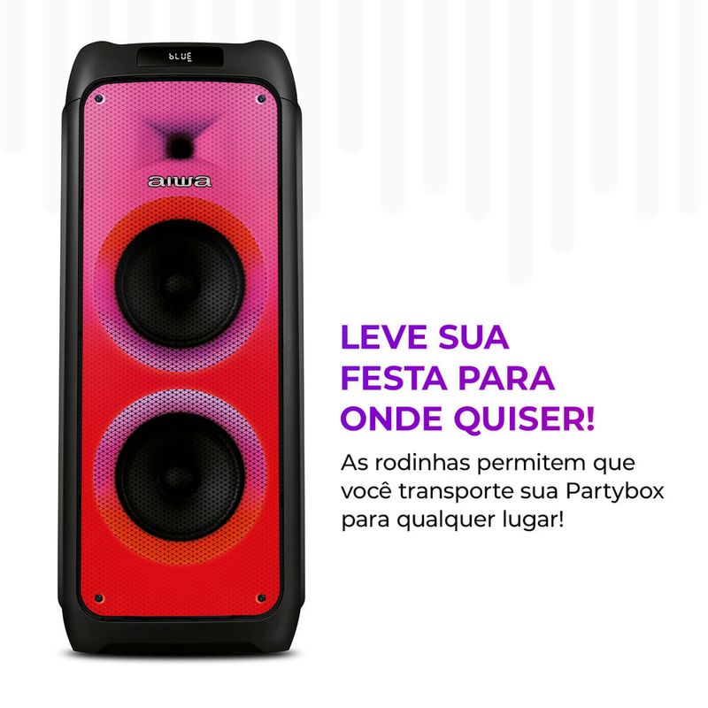Caixa-de-Som-PartyBox-preto-e-vermelho-com-rodinhas-AIWA