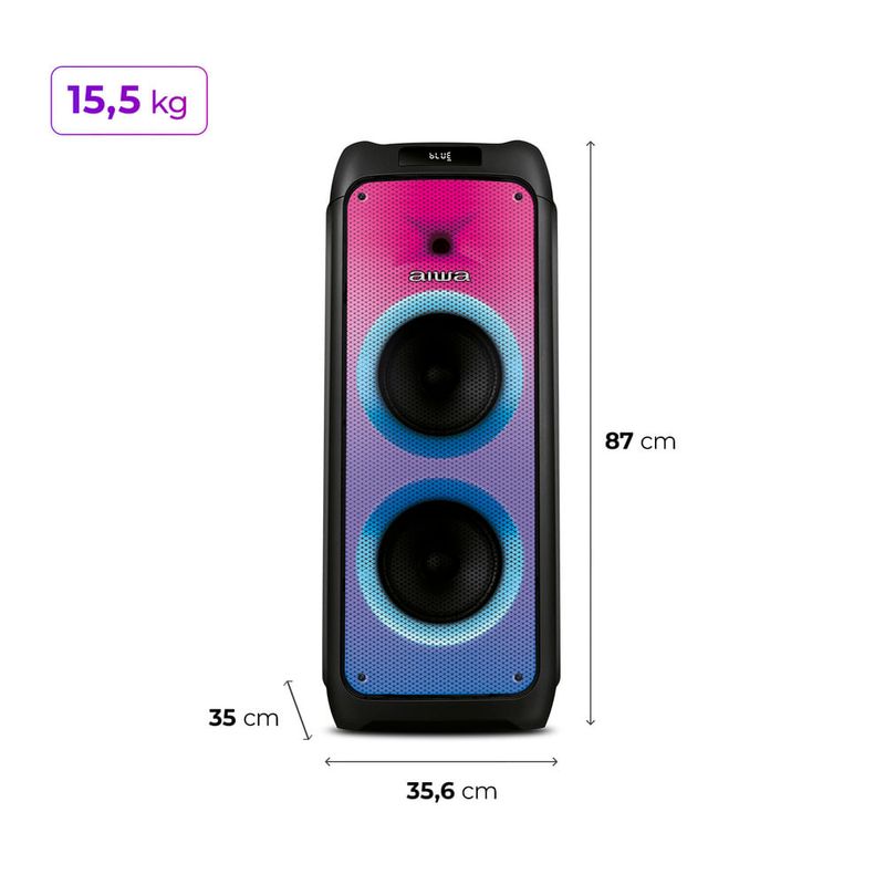 Caixa-de-Som-PartyBox-AIWA-altura-de-87cm