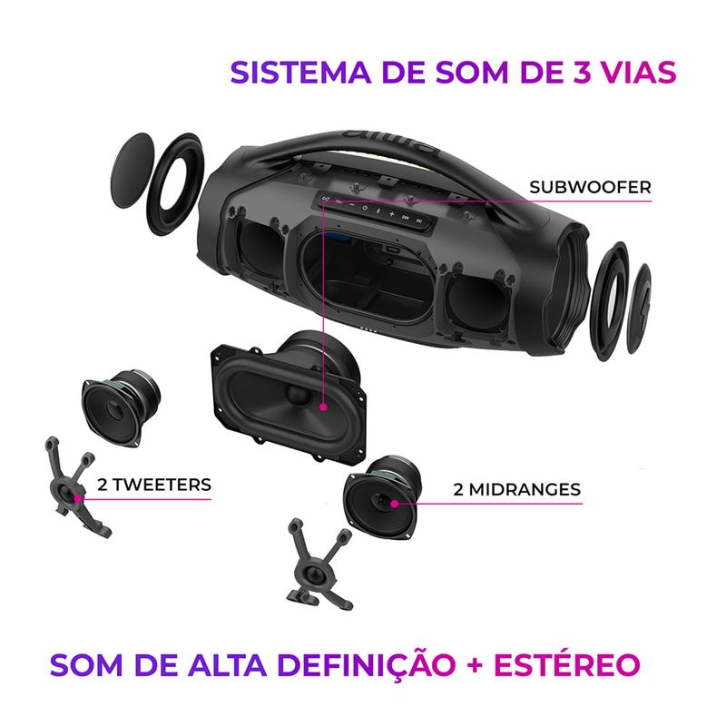 Caixa-de-Som-Boombox-Plus-sistema-de-som-em-3-vias-Aiwa