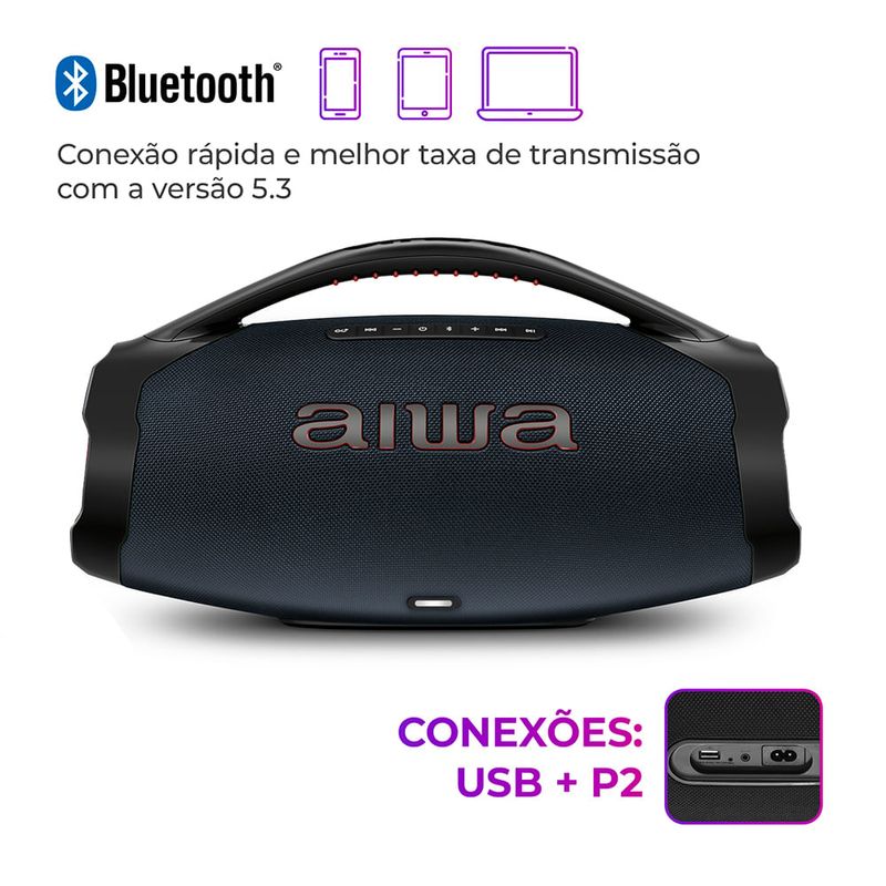 Caixa-de-Som-Boombox-Plus-conexao-rapida-USB-P2-Aiwa