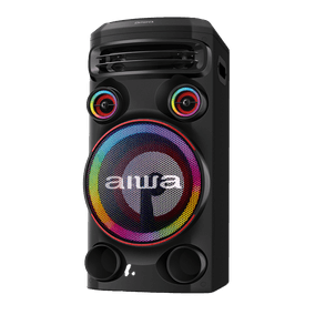 Torre de Som AIWA T1W-02 1600W 1Woofer10" BT RGB USB FM DJ