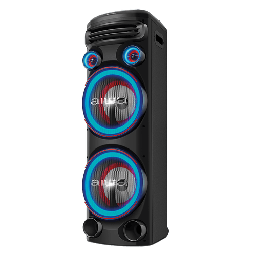 Torre de Som AIWA T2W-01 2200W 2 Woofers 10" BT RGB USB FM DJ