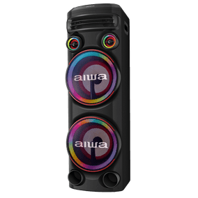 Torre de Som AIWA T2W-02 2300W 2Woofers10" Bluetooth RGB USB FM DJ